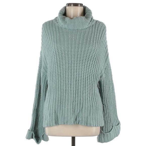 525 America for Revolve Oversized Blue Chunky Knit Sweater Size Medium - Picture 3 of 4
